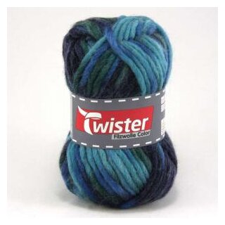 Twister Filzwolle Color, 50 gr, Farbe 0154, lagune, dunkelblau-blau-petrol-grün