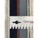 Gummiband, fest, Breite 60 mm, blau/grau mit Kupferstreifen, 1 Stück = 10 cm