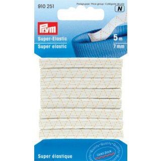 Super Elastic 7 mm weiß, 5 m