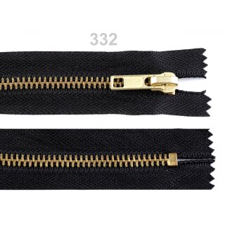 Hosen-Reißverschluss schwarz, unteilbar 14 cm