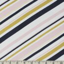 Baumwolle Birchfabrics Mod Nouveau - Streifen gold rosa...