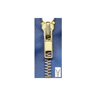 Hosen-Reißverschluss blau, unteilbar 12 cm