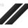 Faltgummi/elastisches Schrägband/Gummiband 19 mm, anthrazit (fast schwarz), 1 Stück = 10 cm