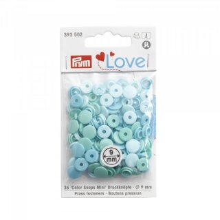 Druckknopf Color Snaps Mini 9 mm, Mischpackung mint