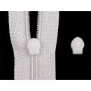 Bettwäsche-Schieber/Zipper für Spiralreißverschluss/Endlosreißverschluss 3 mm, weiß