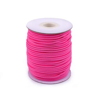 Gummikordel rund pink. 2 mm, 1 Stück=10 cm