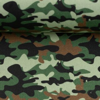 Baumwolle Kim Camouflage grün