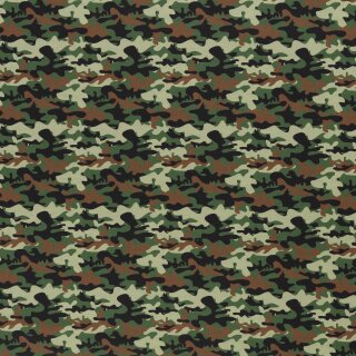 Baumwolle Kim Camouflage grün