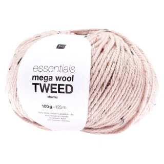 Rico Design Mega Wool Tweed Chunky, 100 g, 005 puderrosa