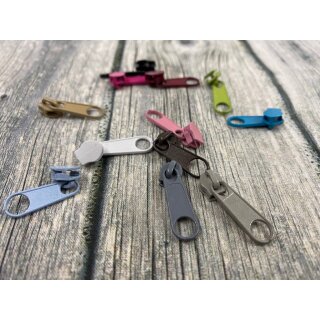 Schieber/Zipper für Spiralreißverschluss/Endlosreißverschluss, 3 mm, div. Farben