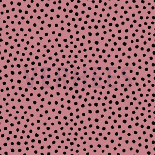 Jersey unregelmäßige schwarze Punkte auf rosa