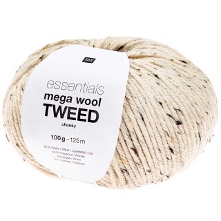 Rico Design Mega Wool Tweed Chunky, 100 g, 007 natur