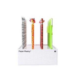 Bleistift Safari, verschiedene Tiermotive Zebra Bleistift