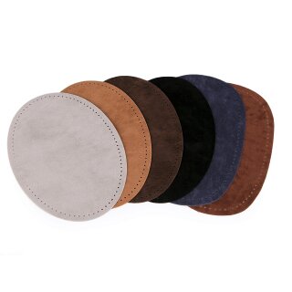 Bügelflicken Velours/Wildlederimitat mit Perforation, 2 Stk.