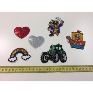 Aufbügelbild groß, diverse Motive