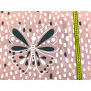 Jersey, painted butterfly, Schmetterling rosa, Rapport 50 cm