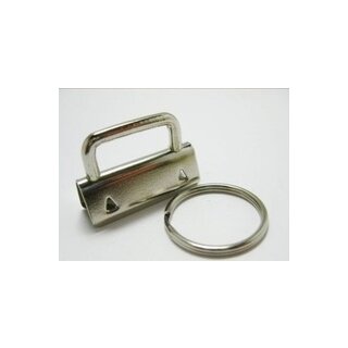 Schlüsselband-Rohling inkl.Schlüsselring, Stahl vernickelt, 30 mm