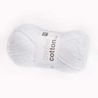 Rico Cotton Aran 50g, 80 weiß