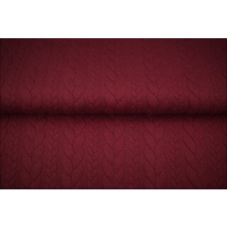 Strickstoff, Zopfstrickmuster Jacquard, lila