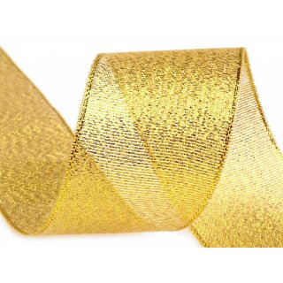 Brokatband mit Lurex, gold, Breite 38 mm