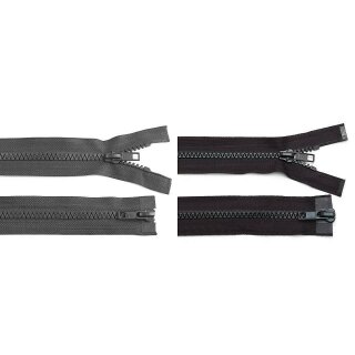 Reißverschluss für Jacken, Metall, 5 mm, teilbar, Länge 70 cm, Doppelzipper