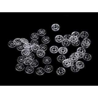 Druckknopf transparent zum Annähen, 7 mm