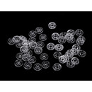 Druckknopf transparent zum Annähen, 7 mm