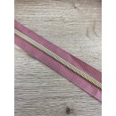 Metallisierter Reißverschluss Gold, 1 Meter inkl. 3...